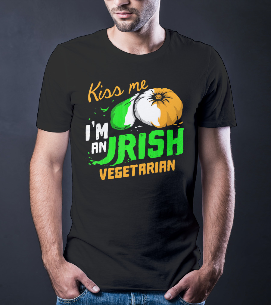 Kiss Me I'm An Irish Vegetarian St. Patrick's Day T-Shirt