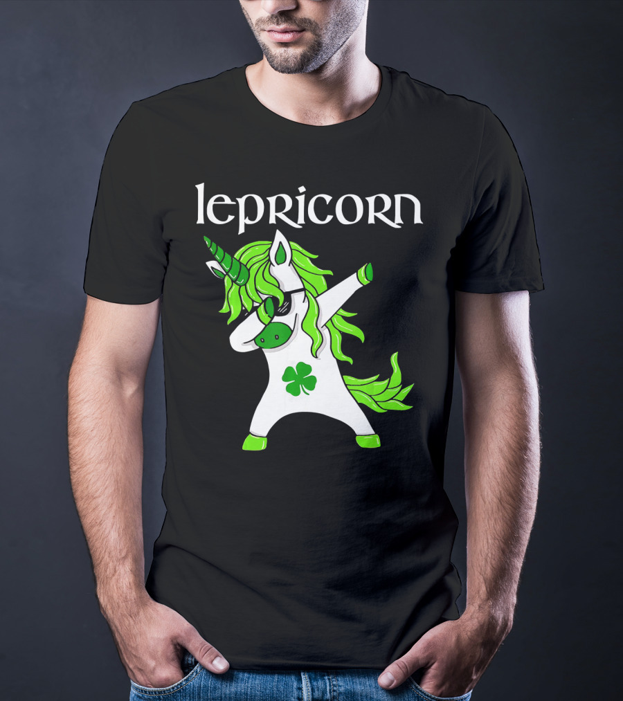 Dabbing Leprechaun Unicorn Lepricorn Funny St. Patricks T-Shirt