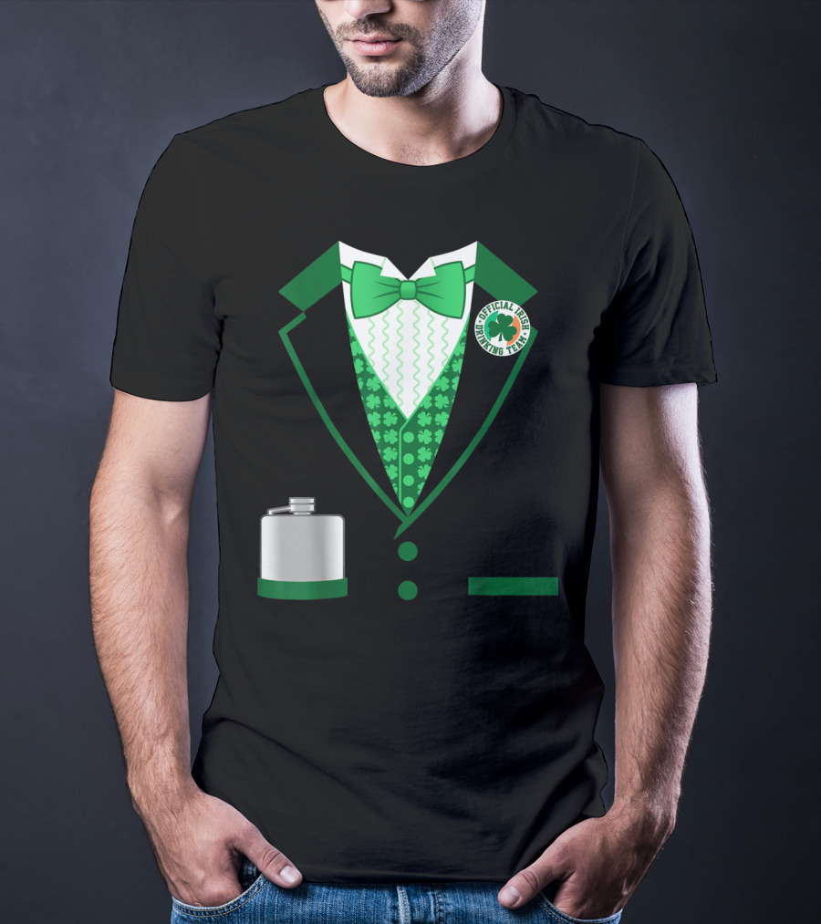 Mens St. Patricks Day Costume Official Irish Drinking Team Funny Iris T-Shirt