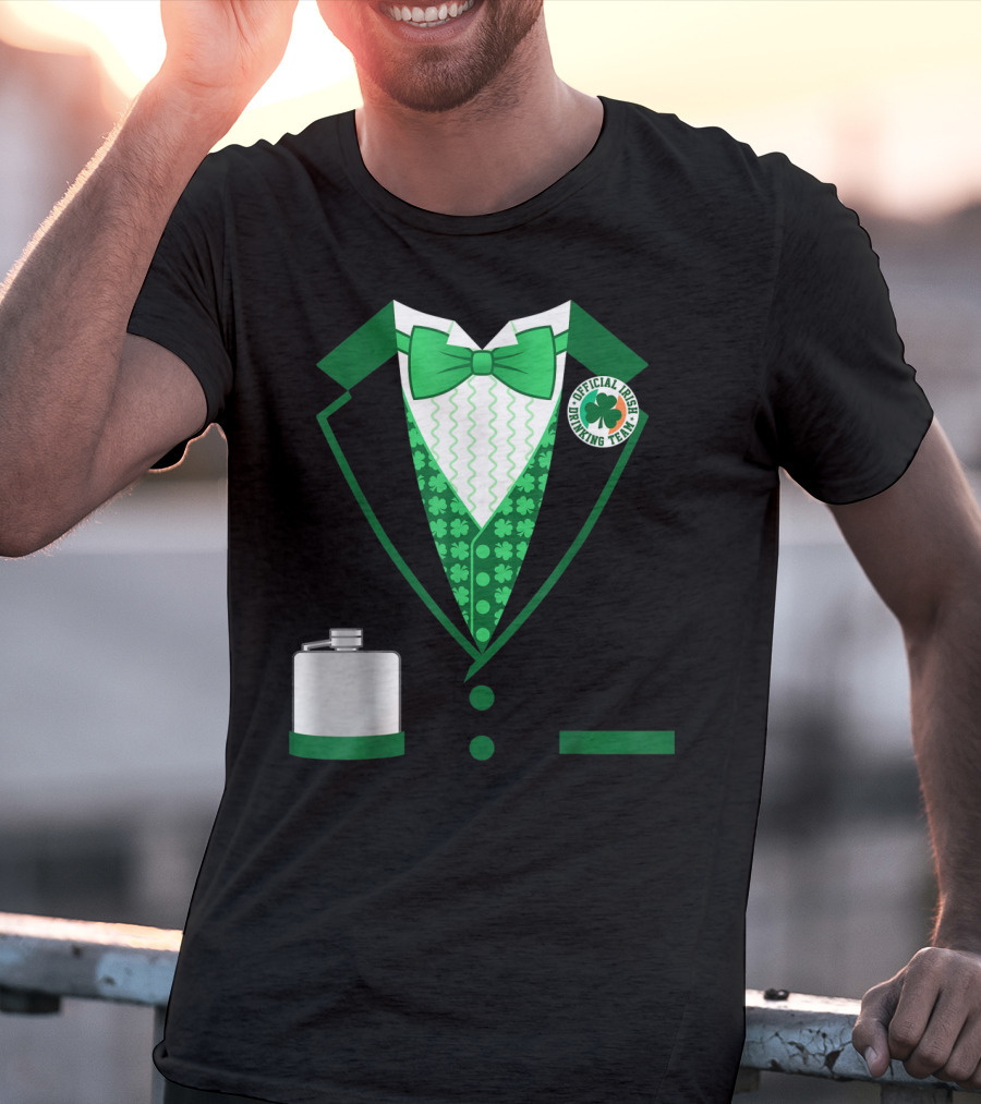 Mens St. Patricks Day Costume Official Irish Drinking Team Funny Iris T-Shirt