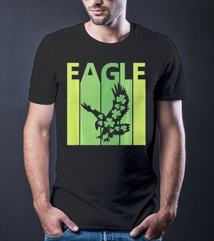 Lucky Irish Shamrock Eagle St Patricks Day T-Shirt