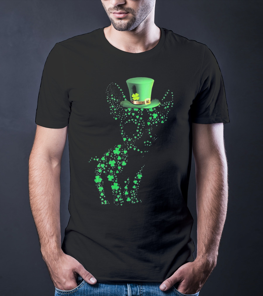 Happy St. Patrick's Day Chihuahua Lucky Shamrock Hat T-Shirt