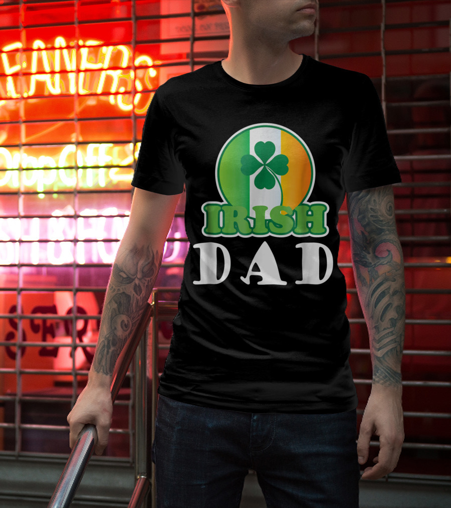Irish Dad Clover Flag T-Shirt