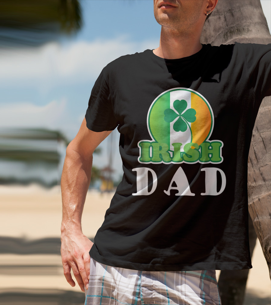 Irish Dad Clover Flag T-Shirt