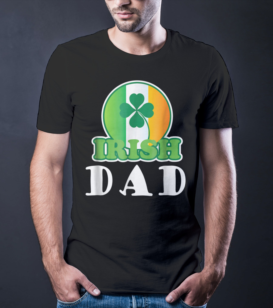 Irish Dad Clover Flag T-Shirt