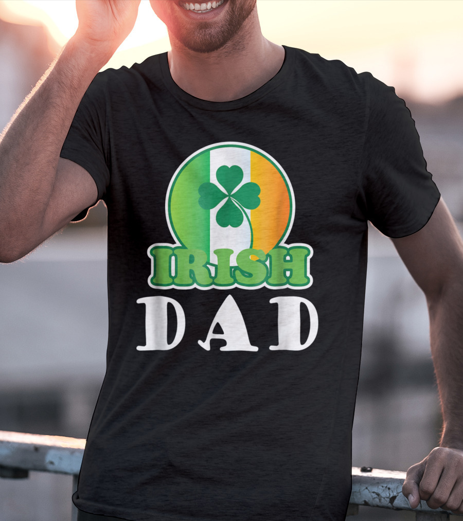 Irish Dad Clover Flag T-Shirt