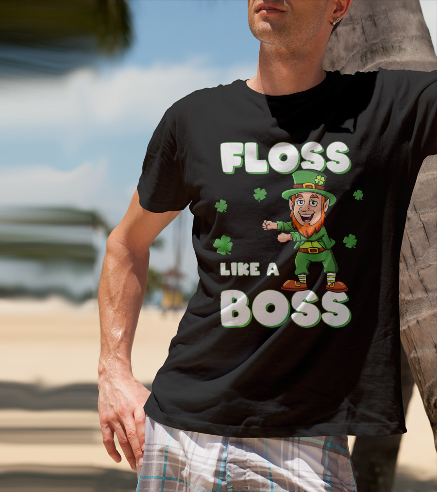 Floss Like A Boss Leprechaun St Patricks Clover Dance T-Shirt