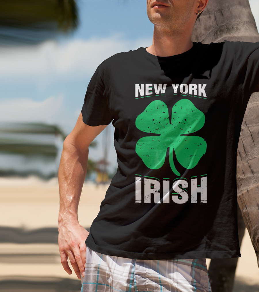 New York Irish Shamrock St Patricks Day T-Shirt