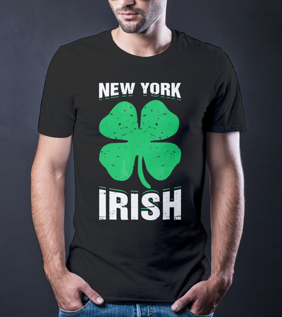 New York Irish Shamrock St Patricks Day T-Shirt