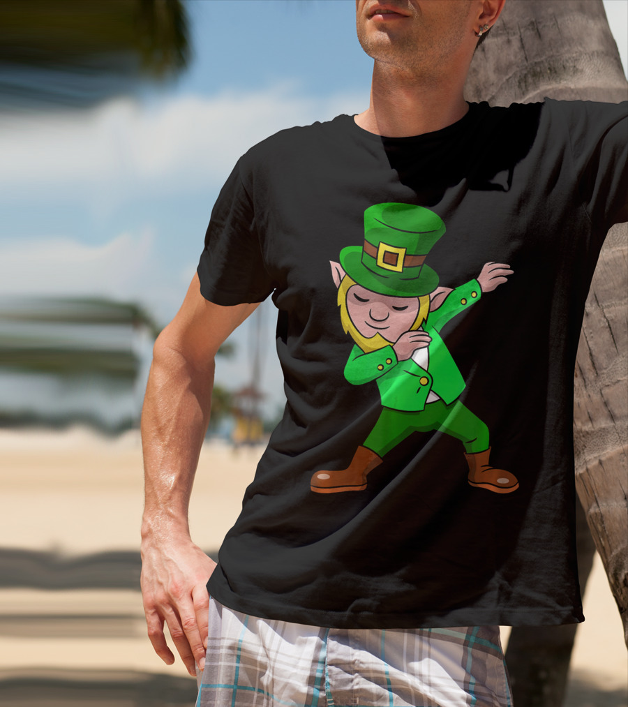 St Patricks Day Funny Dabbing Leprechaun T-Shirt