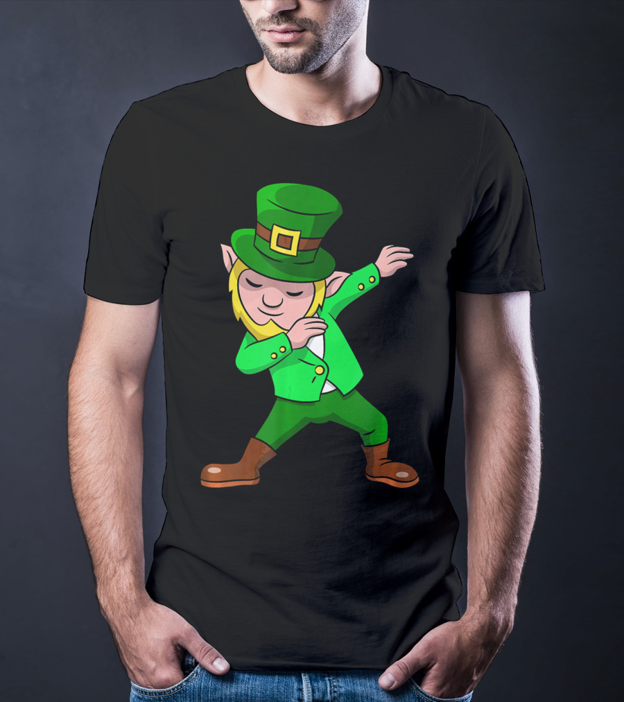 St Patricks Day Funny Dabbing Leprechaun T-Shirt