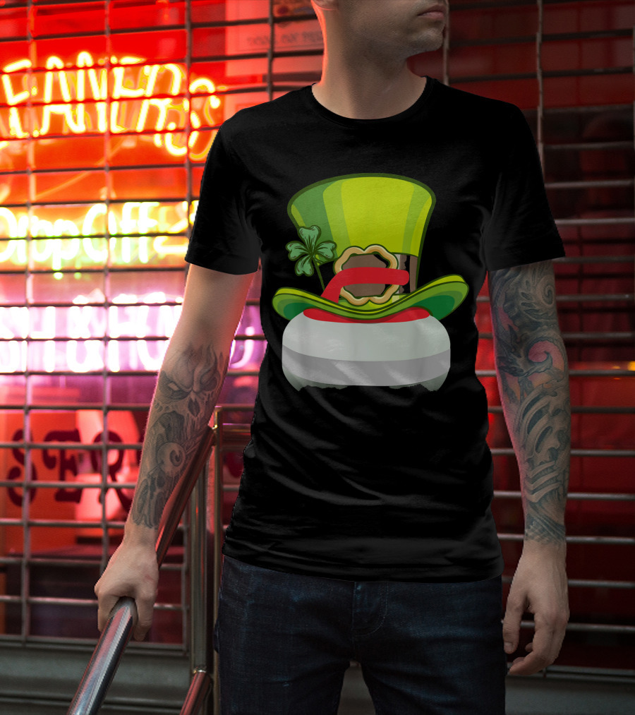 Leprechaun Curling Irish Hat Shamrock T-Shirt