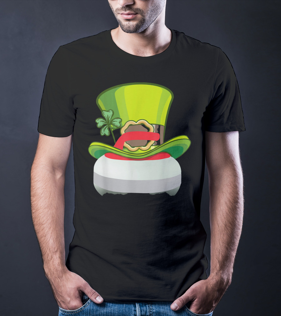 Leprechaun Curling Irish Hat Shamrock T-Shirt