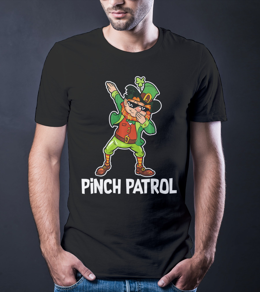 St Patrick's Day Pinch Patrol Dabbing Leprechaun T-Shirt