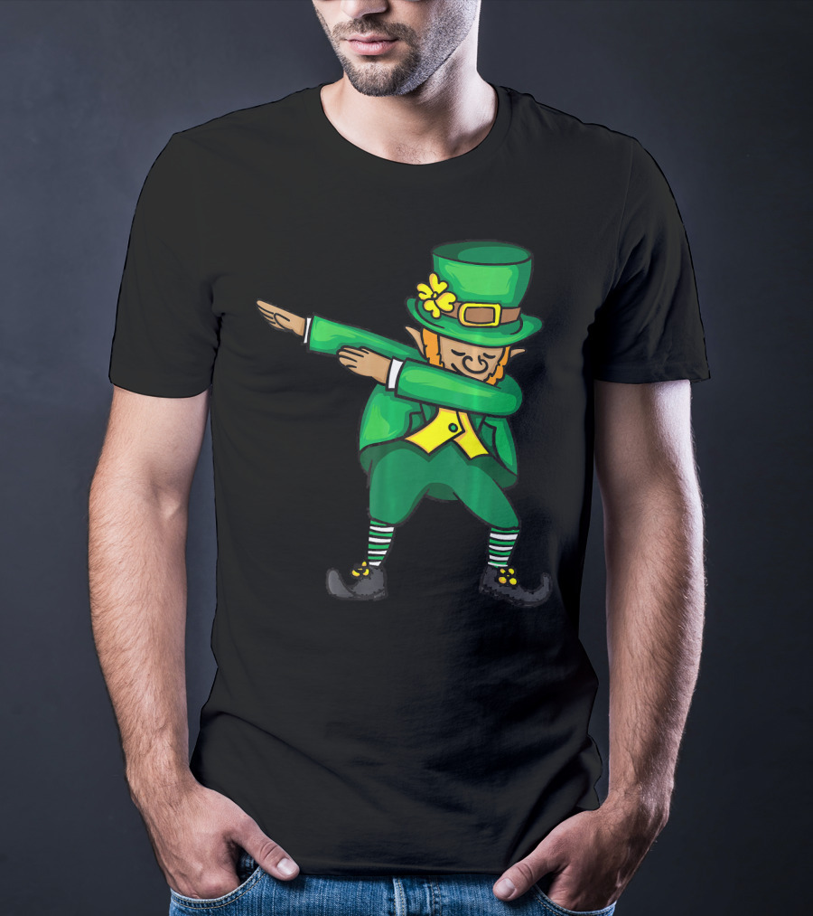 Dabbing Leprechaun Cute St. Pats Day Irish Dance T-Shirt