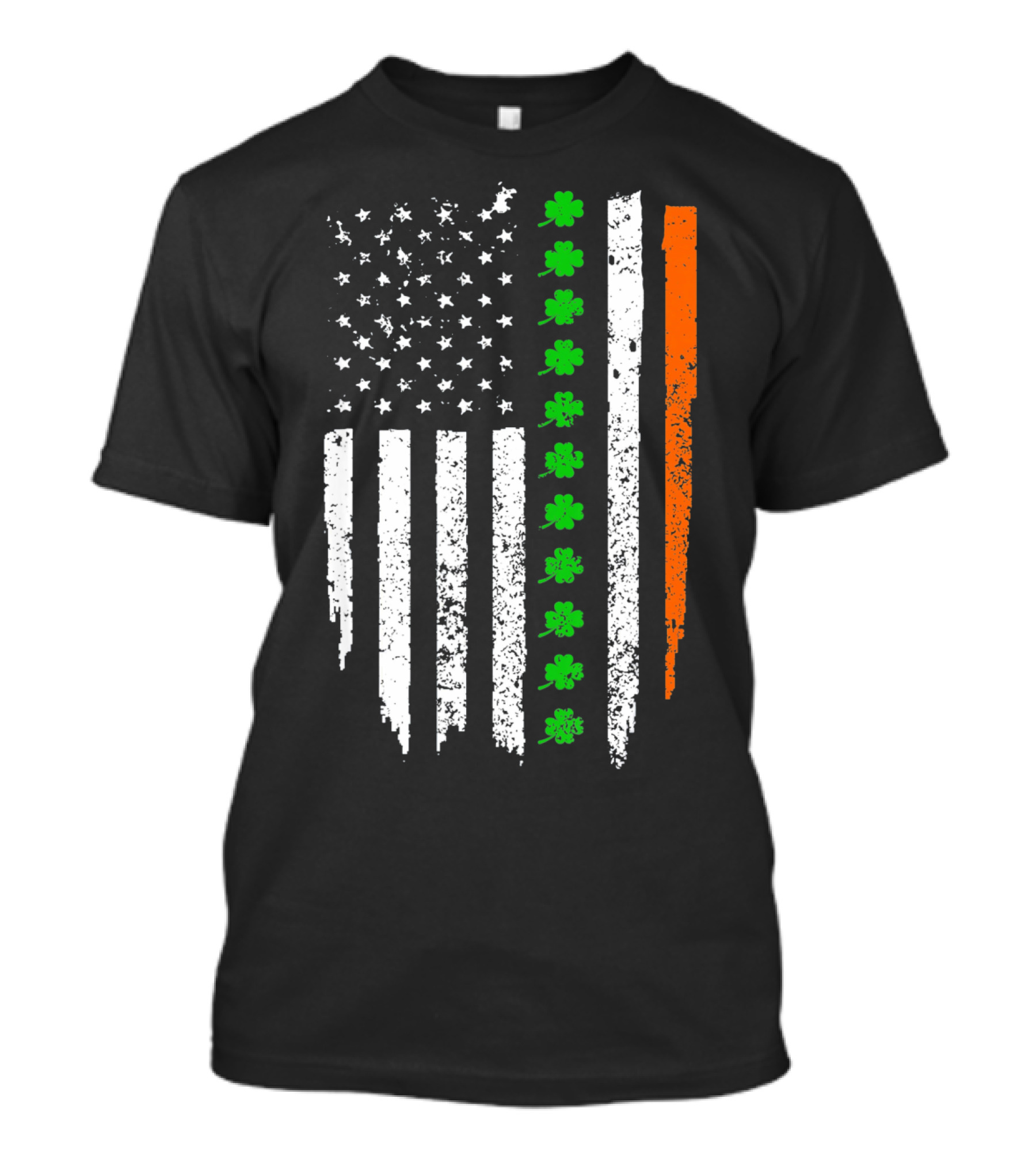 Retro Vintage Irish American Flag With Shamrocks T-Shirt