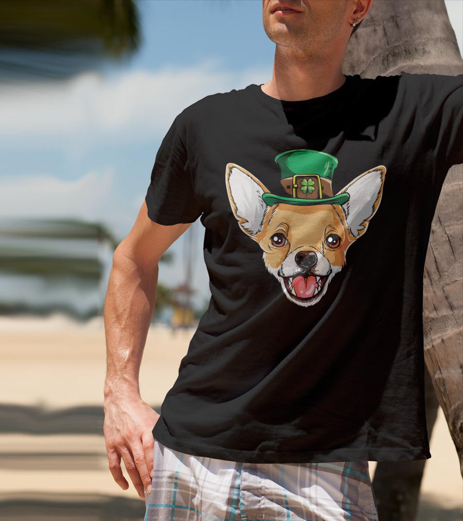 Chihuahua Leprechaun Hat Shamrock T-Shirt