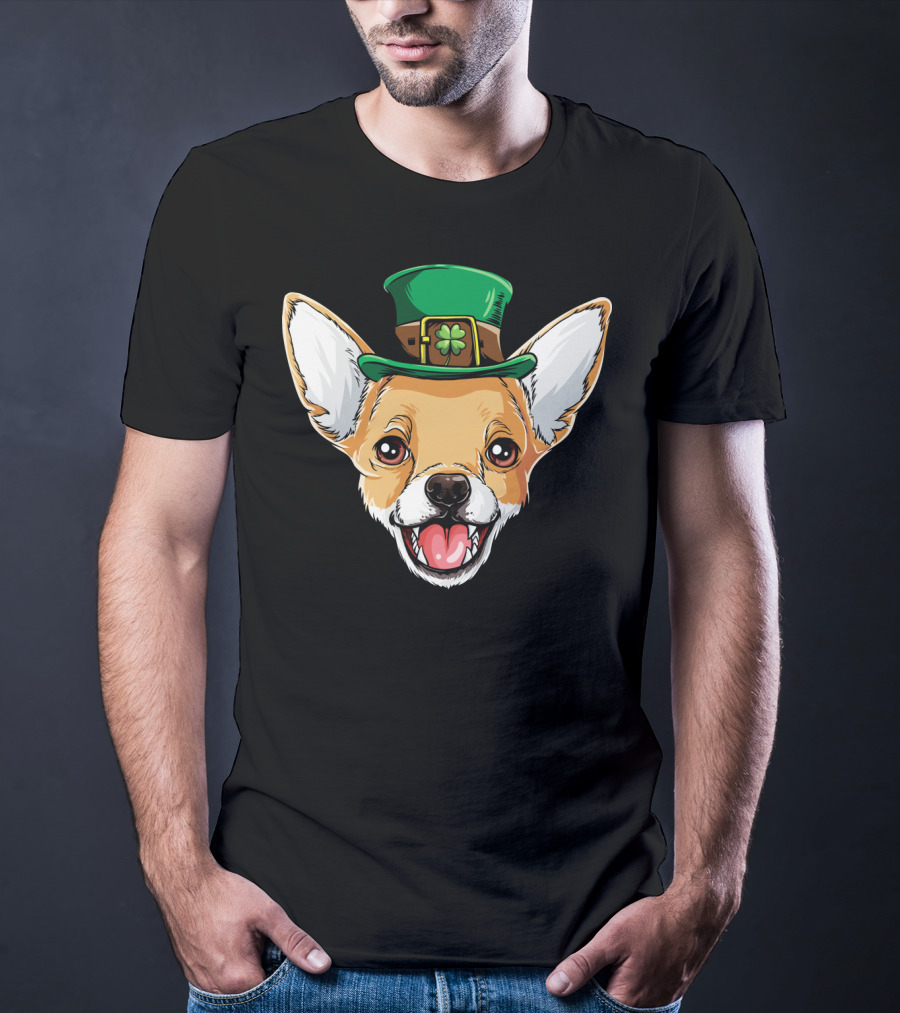 Chihuahua Leprechaun Hat Shamrock T-Shirt
