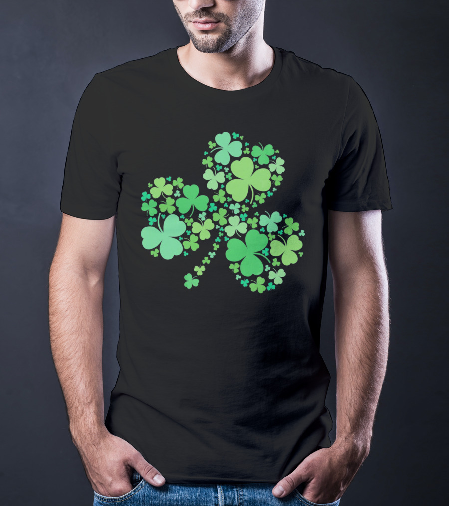Shamrocks Clover Design St. Patricks Day T-Shirt