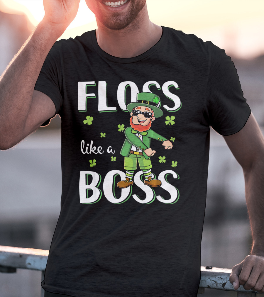 FLOSS LIKE A BOSS FLOSSING LEPRECHAUN T-Shirt