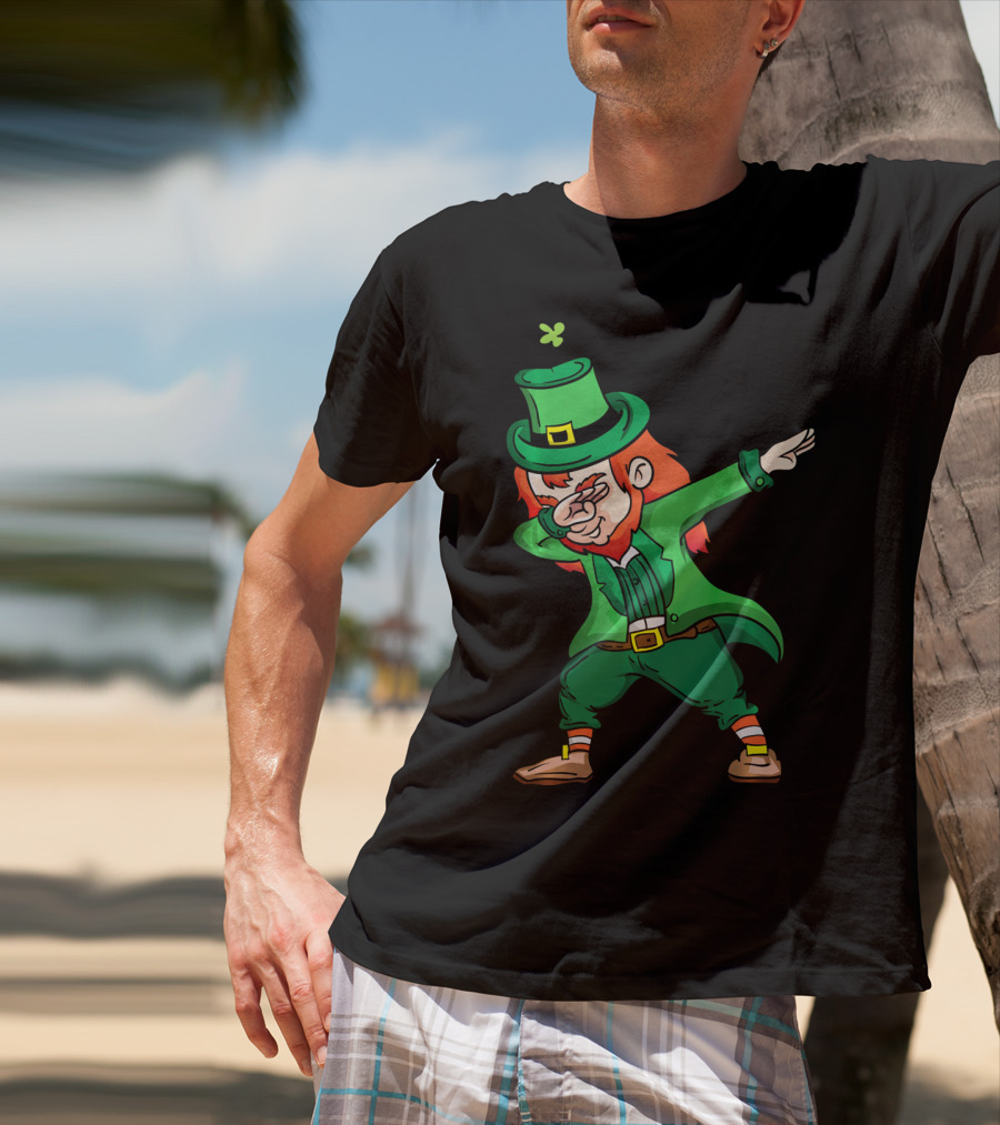 Drink And Dab With Dabbing Leprechaun St. Patrick's Day Fun T-Shirt