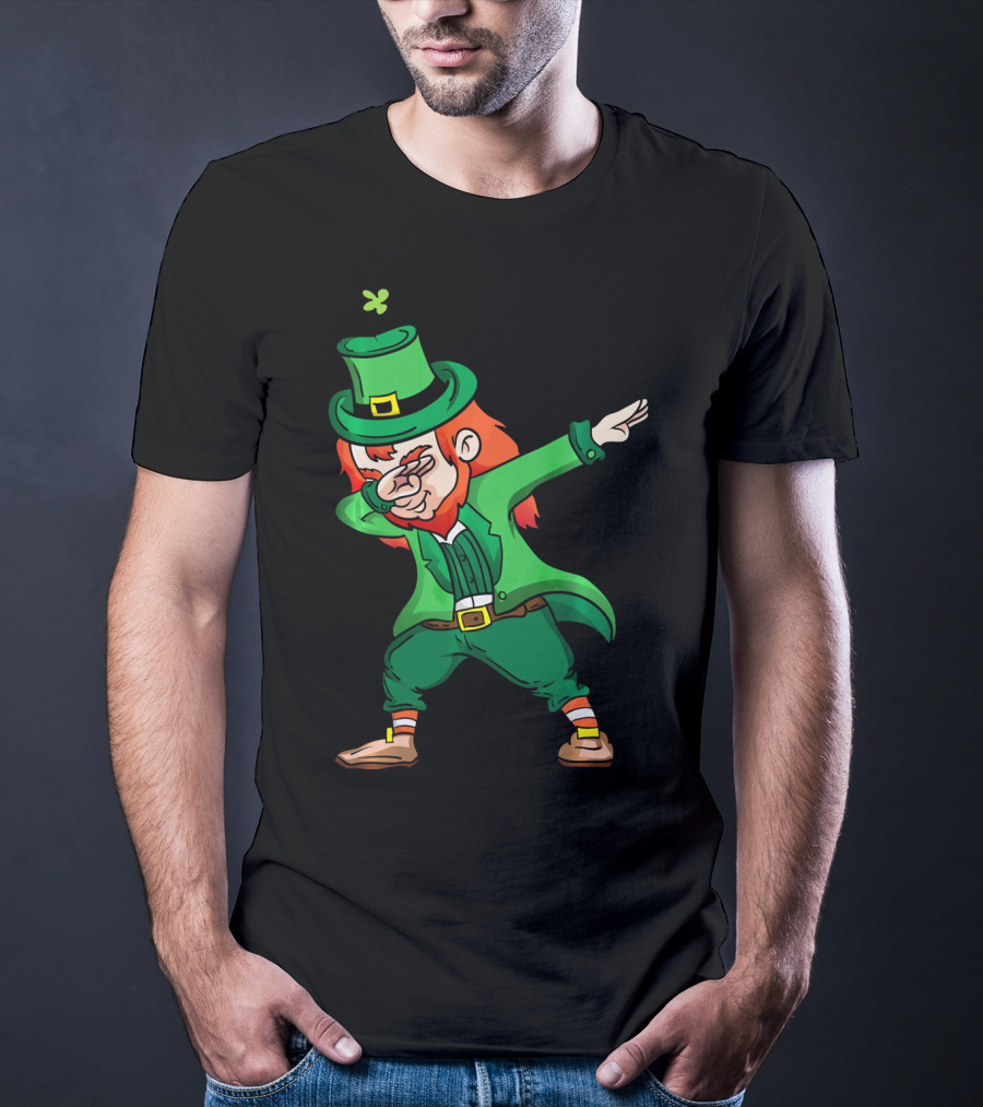 Drink And Dab With Dabbing Leprechaun St. Patrick's Day Fun T-Shirt