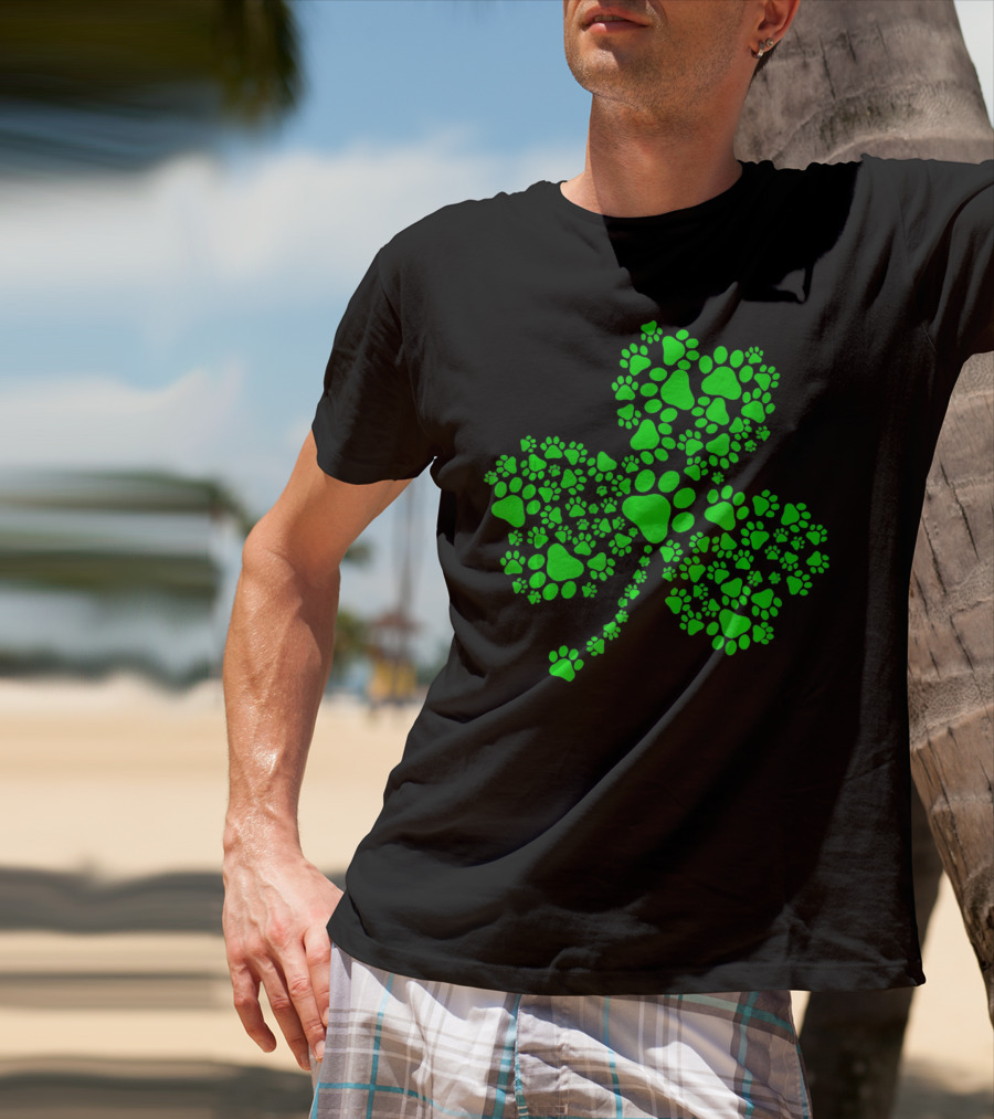 Clover Paw Dog Shamrock T-Shirt
