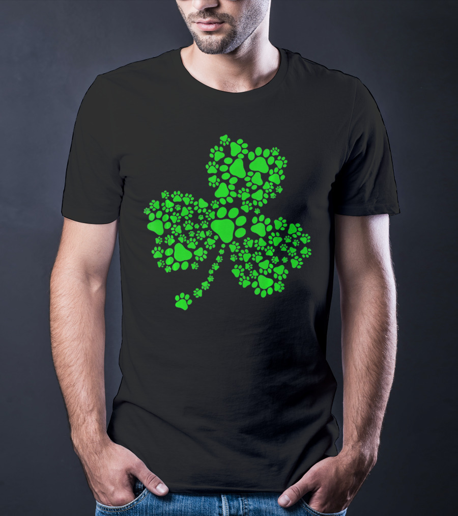 Clover Paw Dog Shamrock T-Shirt