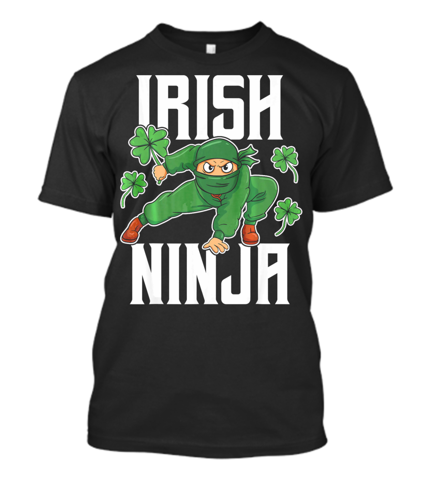 Irish Ninja Shamrock Warrior Awesome T-Shirt