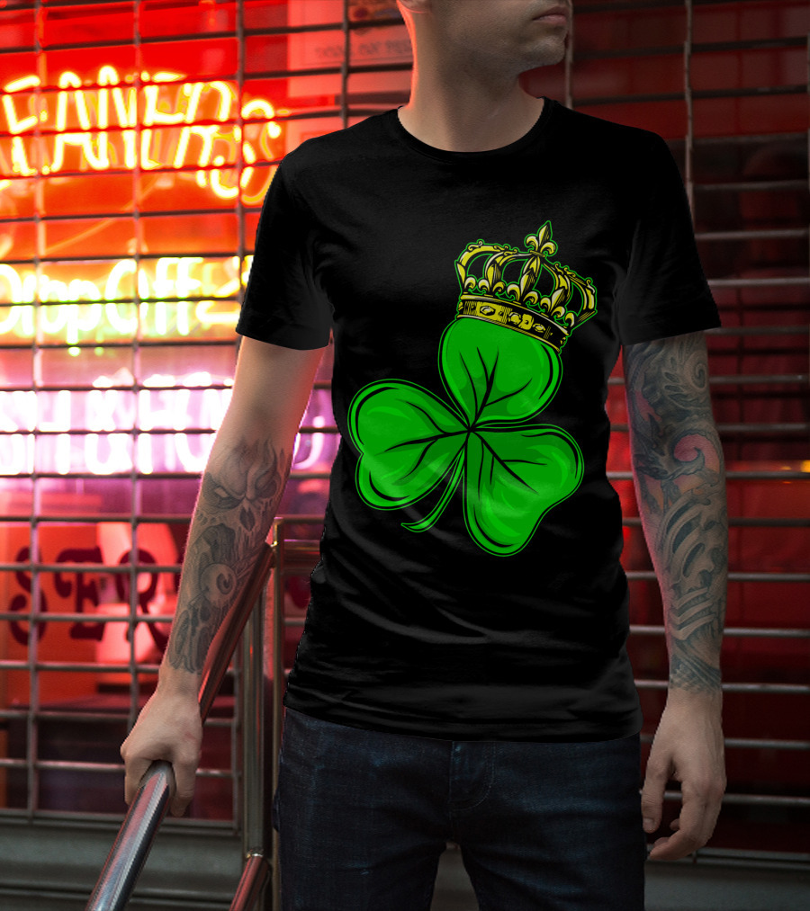 St Patricks Day Shamrock Irish Crown T-Shirt