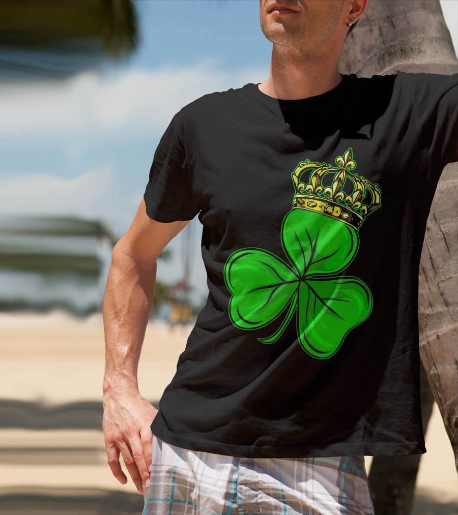 St Patricks Day Shamrock Irish Crown T-Shirt