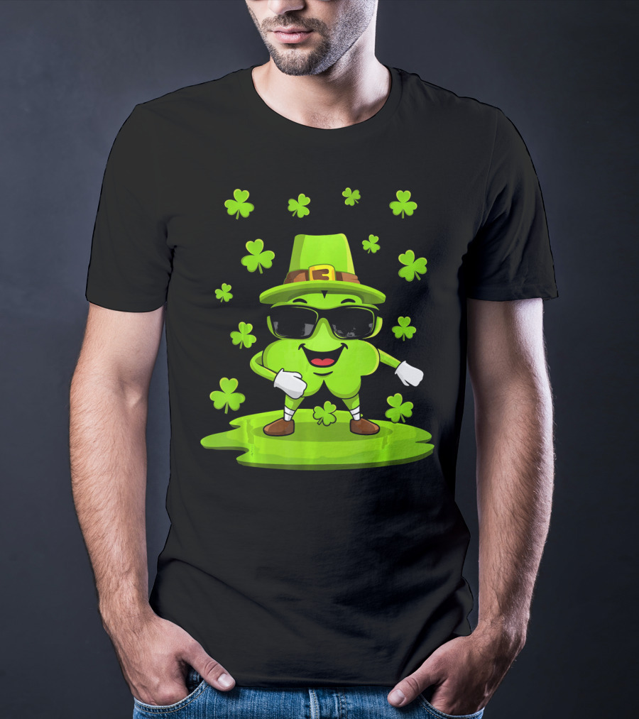 Floss Dance Shamrock Sunglasses St. Patrick's Day T-Shirt
