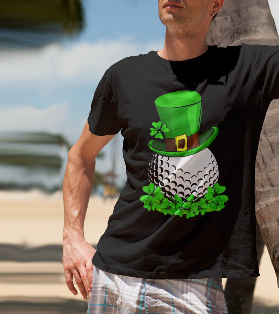Leprechaun Hat Shamrock Golf St Patricks T-Shirt