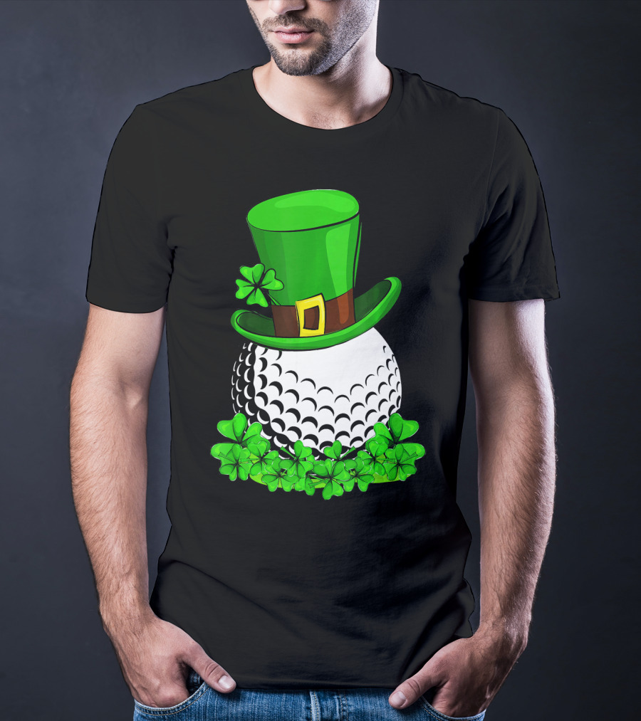 Leprechaun Hat Shamrock Golf St Patricks T-Shirt