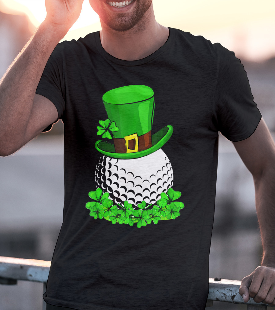Leprechaun Hat Shamrock Golf St Patricks T-Shirt