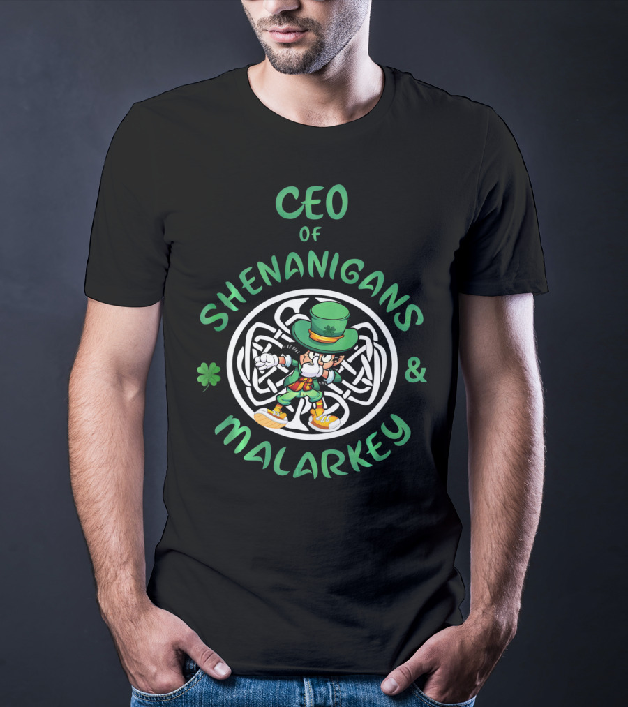 CEO Of Shenanigans And Malarkey Dabbing Leprechaun T-Shirt