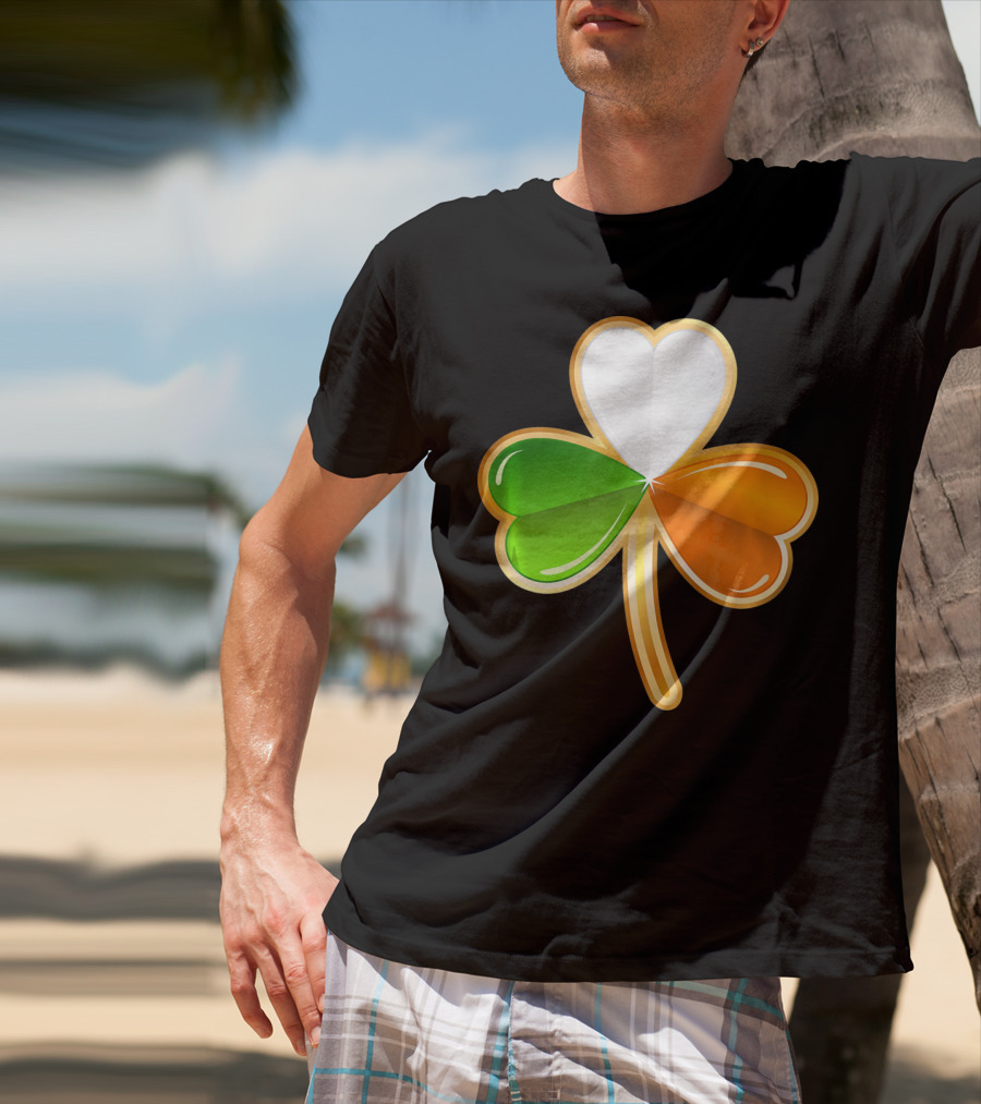 Shamrock Irish Flag Colors Green Tie St Pat T-Shirt
