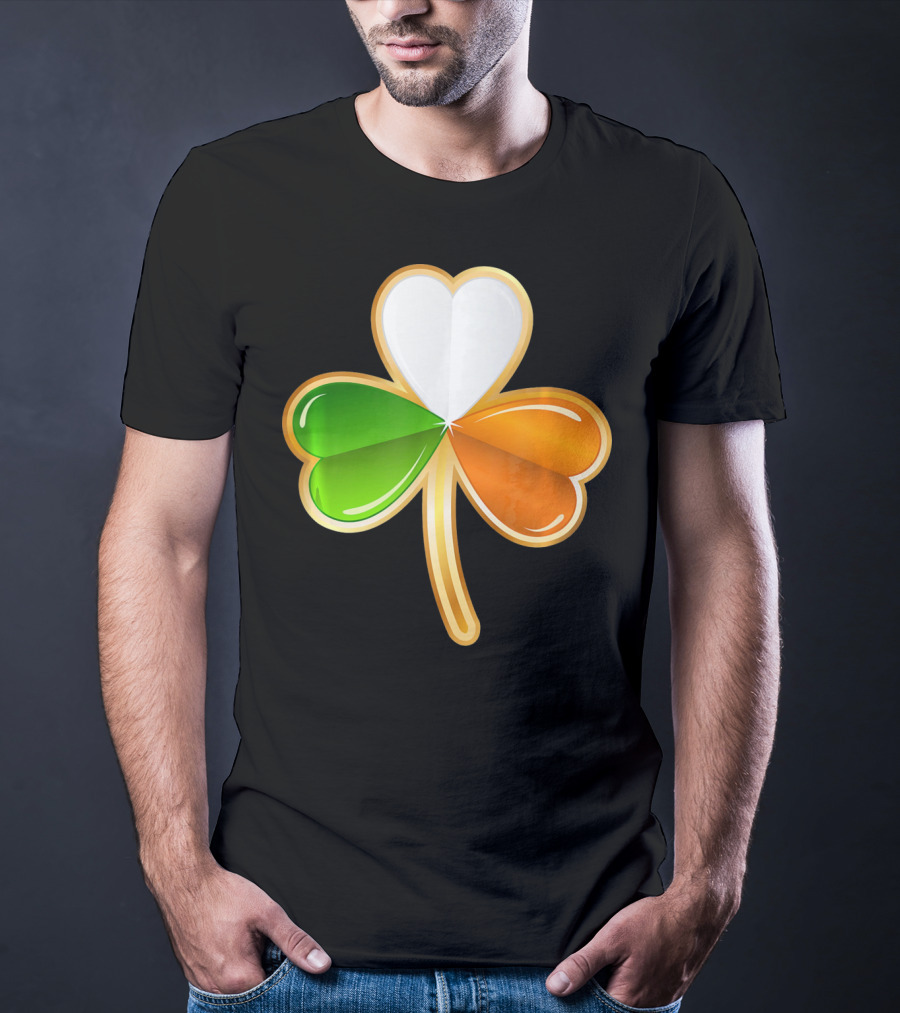 Shamrock Irish Flag Colors Green Tie St Pat T-Shirt