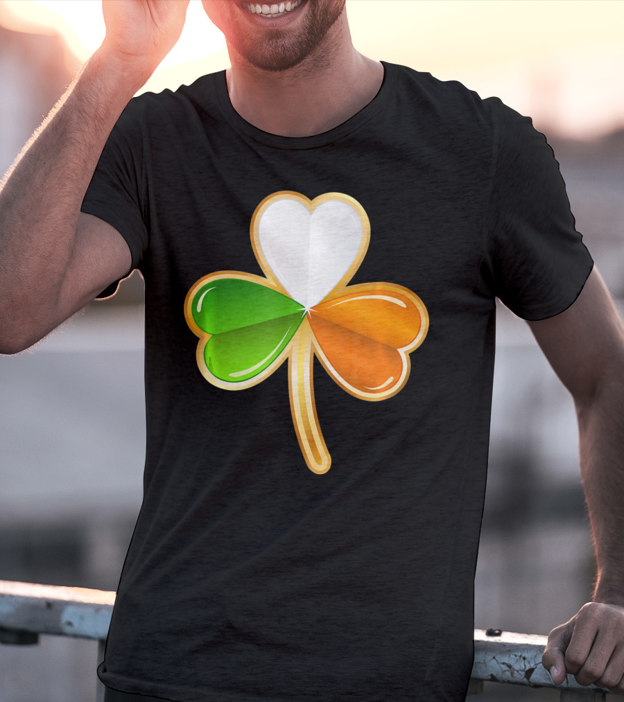 Shamrock Irish Flag Colors Green Tie St Pat T-Shirt