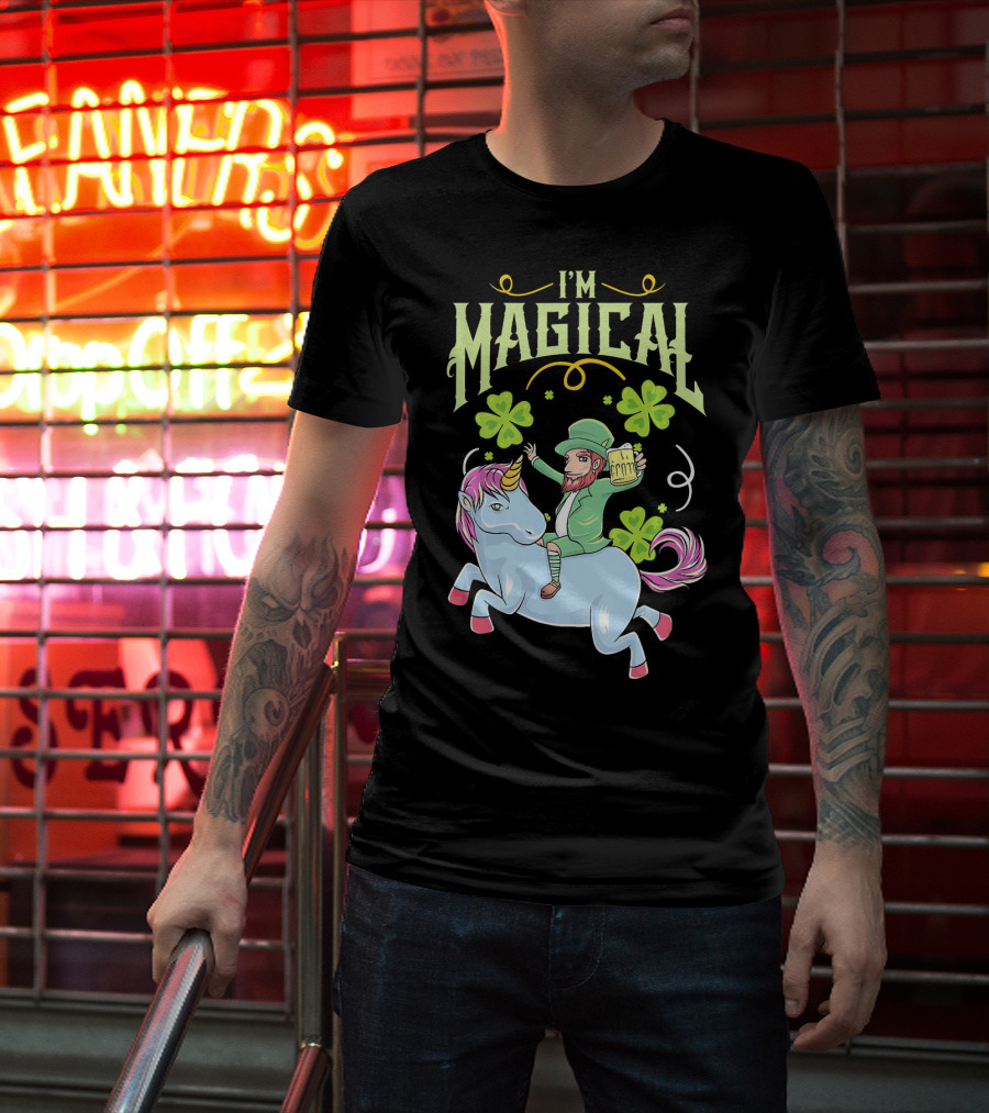 I'm Magical Leprechaun Riding Unicorn T-Shirt