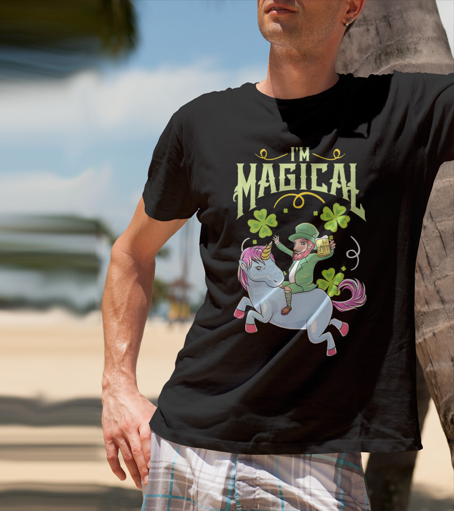 I'm Magical Leprechaun Riding Unicorn T-Shirt