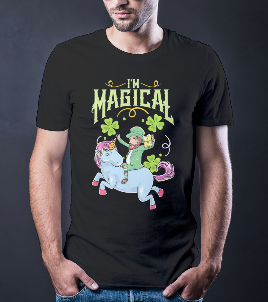 I'm Magical Leprechaun Riding Unicorn T-Shirt