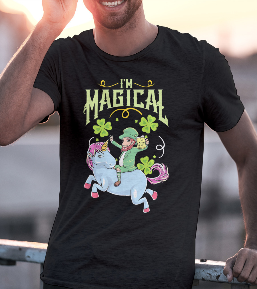 I'm Magical Leprechaun Riding Unicorn T-Shirt