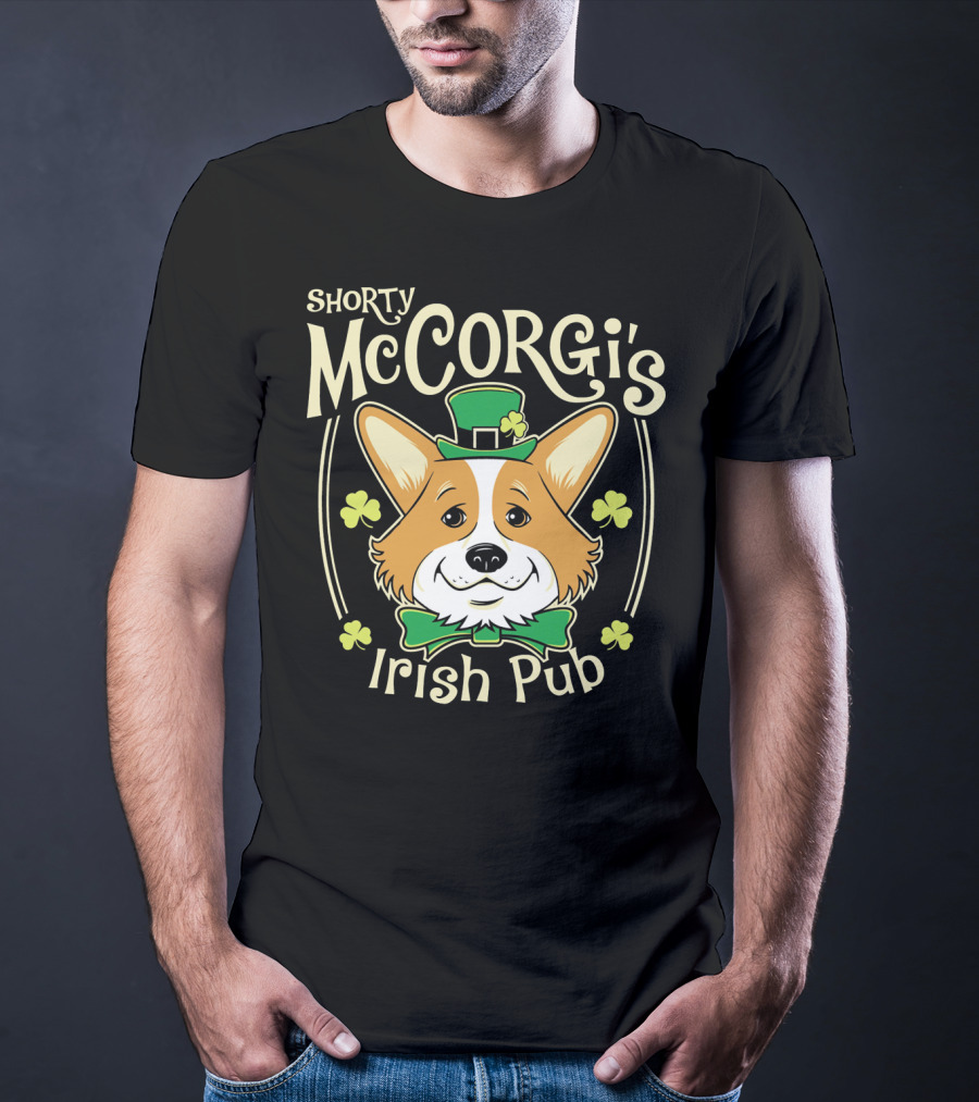 Shorty McCorgi's Irish Pub Corgi Shenanigans T-Shirt