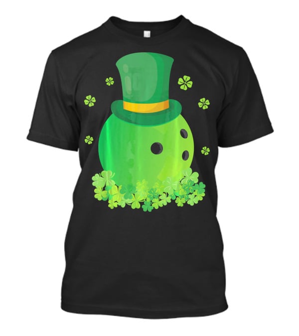 Bowling Leprechaun Hat Clover Luck T-Shirt