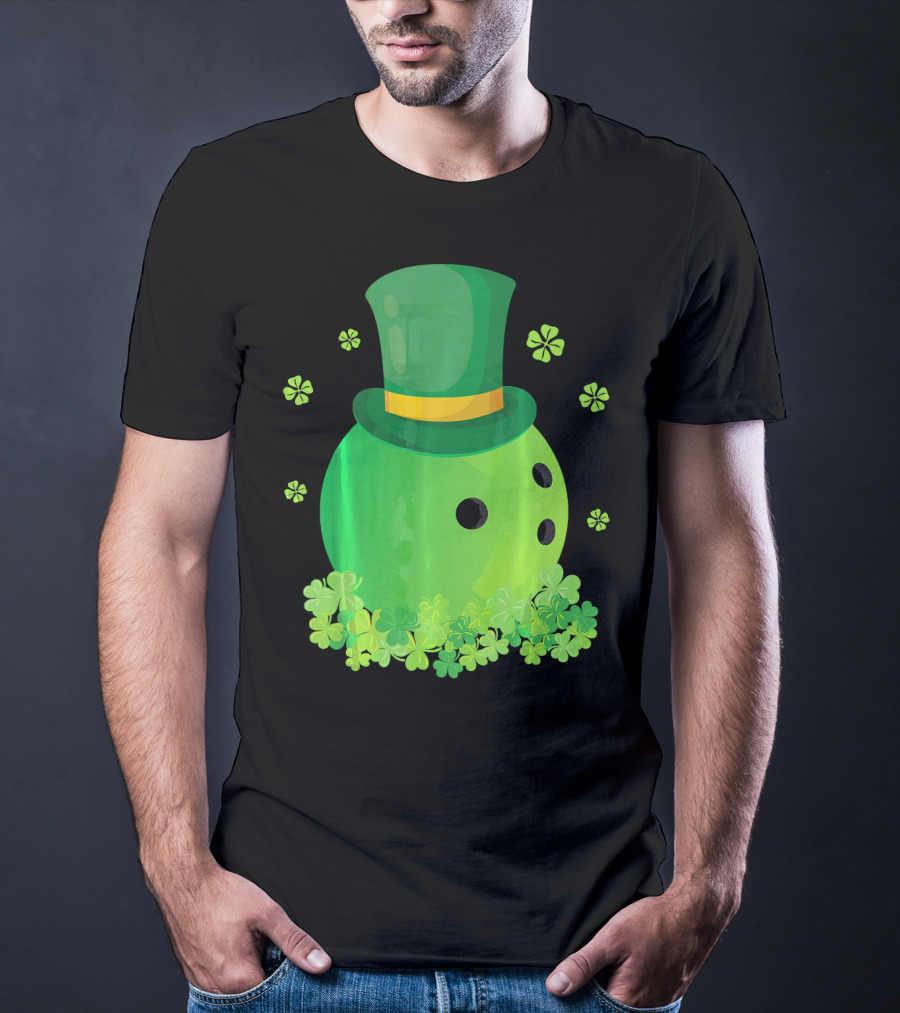 Bowling Leprechaun Hat Clover Luck T-Shirt
