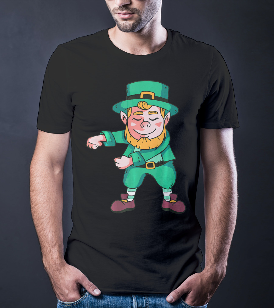 Flossing Leprechaun St. Patrick's Day Celebration Dance T-Shirt
