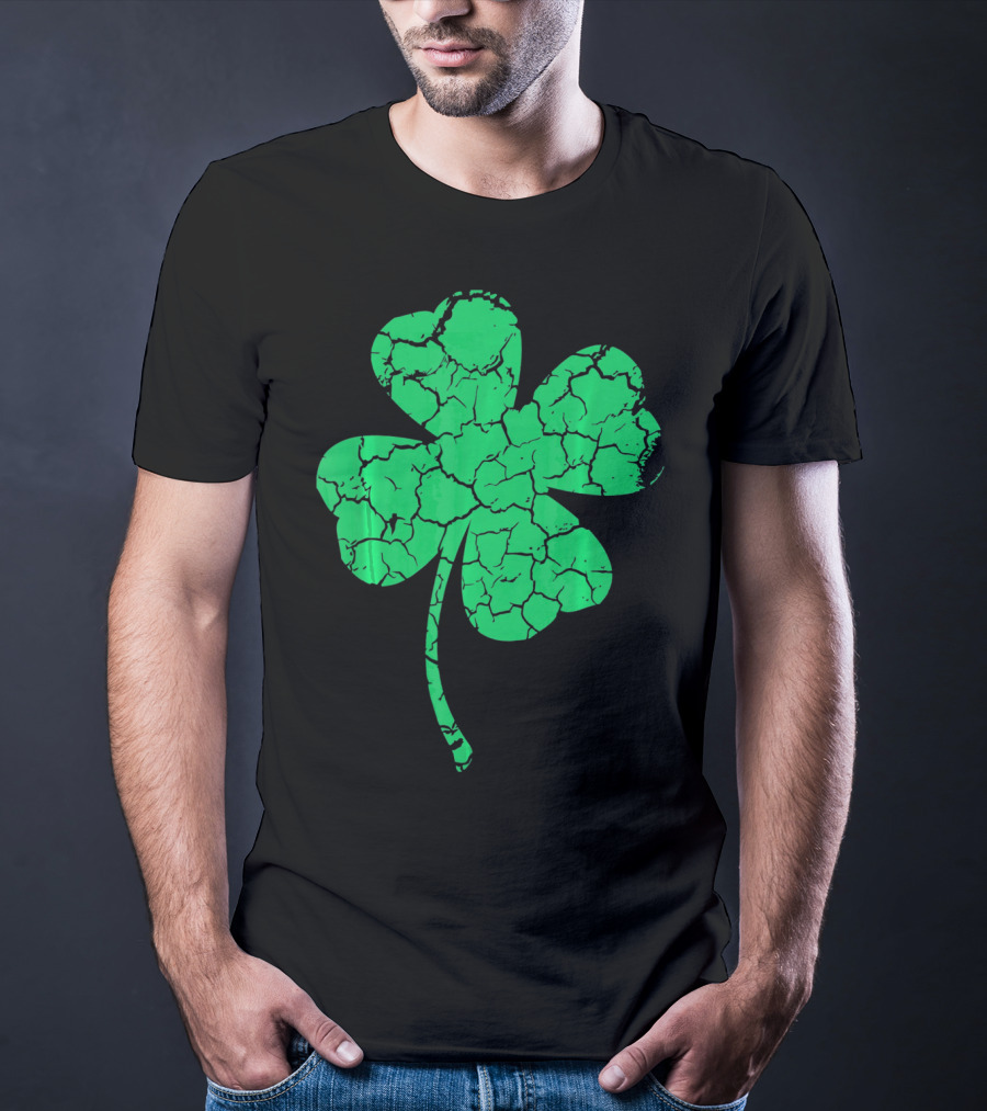 Distressed Four Leaf Clover Lucky T-Shirt