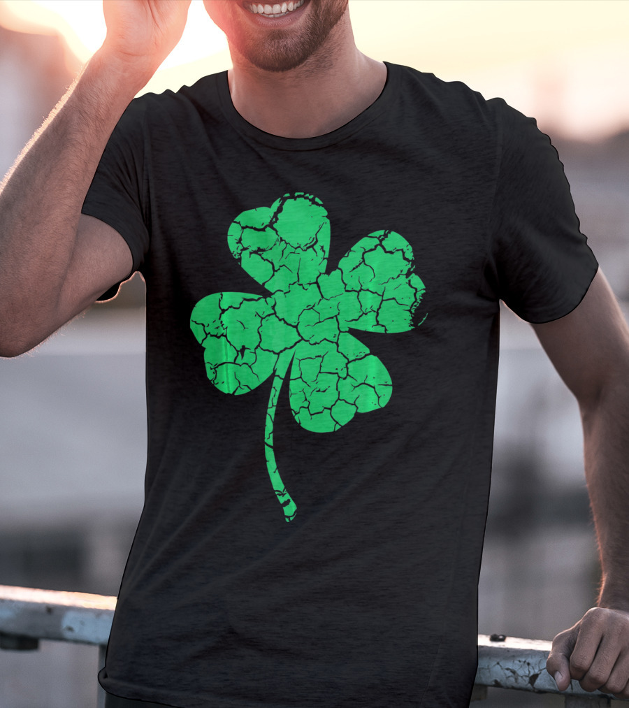 Distressed Four Leaf Clover Lucky T-Shirt