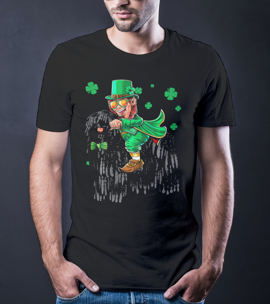 Leprechaun Puli Shamrock St. Patricks Celebration With Bowtie And Hat T-Shirt